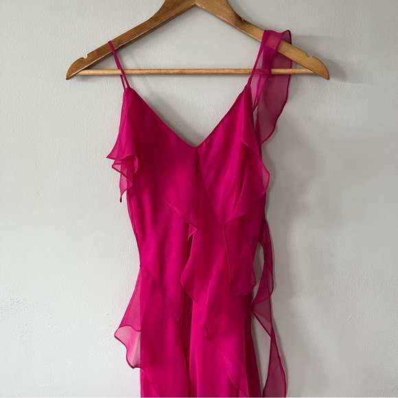 Amanda Uprichard Cassilda Gown maxi dress in Berry Size XS - Picture 5 of 12